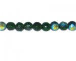 10mm Green AB Finish Faceted Glass Bead, 14" string 10mm Green AB Finish Faceted Glass Bead, 14" string