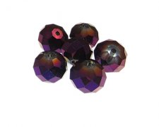 (image for) 16 x 12mm Luster Electroplated Rondelle Glass Bead, 5 beads