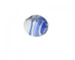 24mm Blue Stripe Lampwork Glass Bead 24mm Blue Stripe Lampwork Glass Bead