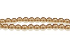 (image for) 8mm Pale Gold Glass Pearl Bead, approx. 56 beads