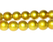 (image for) 10mm Drizzled Yellow Gold Glass Bead, approx. 17 beads