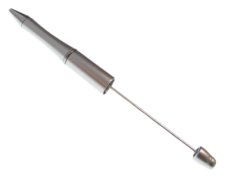 (image for) Silver Beadable Pen, for beads with 2mm hole