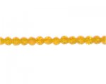 6mm Yellow Faceted Round Glass Bead, 12" string 6mm Yellow Faceted Round Glass Bead, 12" string