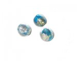 10mm Turquoise Foil Handmade Lampwork Glass Bead, 6 beads 10mm Turquoise Foil Handmade Lampwork Glass Bead, 6 beads
