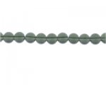 8mm Dark Gray Pressed Glass Bead, 13" string 8mm Dark Gray Pressed Glass Bead, 13" string