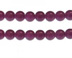(image for) 12mm Purple Jade-Style Glass Bead, approx. 18 beads