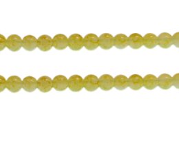 (image for) 8mm Yellow Marble-Style Glass Bead, approx. 53 beads