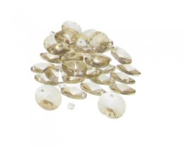 (image for) Approx. 1oz. x 10mm Champagne Disc Glass Bead, side-drill