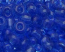 (image for) 6/0 Dark Blue Transparent Glass Seed Bead, 1oz. Bag