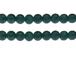 (image for) 10mm Green Crackle Frosted Glass Bead, approx. 17 beads