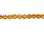 8mm Deep Gold Faceted Round Glass Bead, 13" string 8mm Deep Gold Faceted Round Glass Bead, 13" string