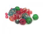 Approx. 1-5 - 2oz. Christmas Glass Bead Mix Approx. 1-5 - 2oz. Christmas Glass Bead Mix