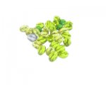 Approx. 1.5 - 2oz. x 6x4mm Green Hues Faceted Oval Glass Bead Approx. 1.5 - 2oz. x 6x4mm Green Hues Faceted Oval Glass Bead