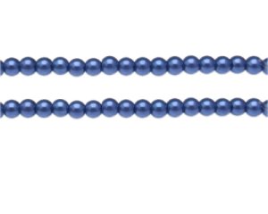 (image for) 6mm Navy Glass Pearl Bead, approx. 78 beads
