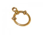 24 x 20mm Gold Circle Metal Pendant, 4 pendants 24 x 20mm Gold Circle Metal Pendant, 4 pendants
