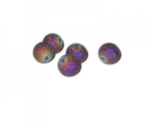 12mm Luster Druzy-Style Electroplated Bead, approx. 16 beads