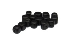 (image for) 8mm Black Onyx Gemstone Rounded Cube Bead, approx. 15 beads