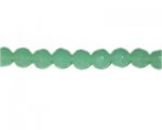 10mm Pale Green Faceted Round Semi-Opaque Glass Bead, 6" string 10mm Pale Green Faceted Round Semi-Opaque Glass Bead, 6" string