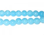 10mm Light Larimar-Style Glass Beads, approx. 21 beads