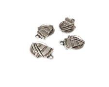 (image for) 20 x 14mm Cake Plate Silver Metal Charms, 4 charms