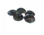20mm Black Floral Lampwork Glass Bead, 5 beads 20mm Black Floral Lampwork Glass Bead, 5 beads