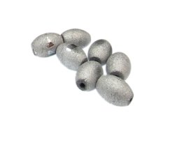 (image for) 14 x 10mm Silver Druzy-Style Glass Oval Bead, 8 beads