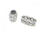 10 x 8mm Silver Tube Metal Spacer Bead, 4 beads 10 x 8mm Silver Tube Metal Spacer Bead, 4 beads