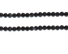 (image for) 6mm Black Marble-Style Glass Bead, approx. 45 beads