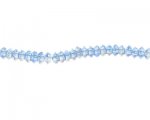 8 x 4mm Sky Blue AB Finish Faceted Disc Glass Bead, 12" string 8 x 4mm Sky Blue AB Finish Faceted Disc Glass Bead, 12" string