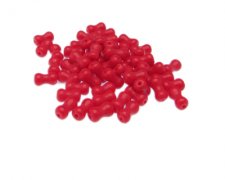 (image for) Approx. 1oz. x 8x4mm Red Matte Peanut Glass Bead