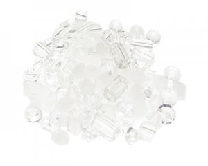 (image for) Approx. 1oz. Snowflakes Designer Glass Bead Mix