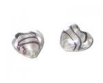 20mm Black Stripe Inside-Foil Heart Handmade Lampwork Glass Bead 20mm Black Stripe Inside-Foil Heart Handmade Lampwork Glass Bead