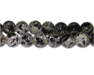 (image for) 12mm Iris Crackle Spray Glass Bead, approx. 18 beads