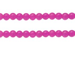 (image for) 8mm Hot Pink Gemstone-Style Glass Bead, approx. 35 beads