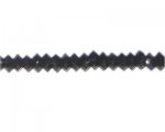 8 x 4mm Black Faceted Disc Glass Bead, 13" string 8 x 4mm Black Faceted Disc Glass Bead, 13" string