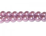 10mm Lavendar Glass Pearl Bead, approx. 22 beads 10mm Lavendar Glass Pearl Bead, approx. 22 beads
