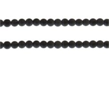 (image for) 6mm Black Semi-Matte Glass Bead, approx. 44 beads