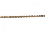 6 x 4mm Dark Brown Faceted Rice Glass Bead, 13" string 6 x 4mm Dark Brown Faceted Rice Glass Bead, 13" string