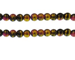 (image for) 8mm Night Out Abstract Glass Bead, approx. 35 beads