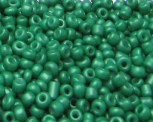 (image for) 11/0 Grass Green Opaque Glass Seed Bead, 1oz. Bag