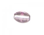 24 x 18mm Pink Floral Foil Oval Handmade Lampwork Glass Bead 24 x 18mm Pink Floral Foil Oval Handmade Lampwork Glass Bead