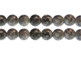 (image for) 12mm Jasper-Style Glass Bead, approx. 18 beads