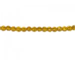 6mm Yellow Gold Faceted Glass Bead, 12" string 6mm Yellow Gold Faceted Glass Bead, 12" string