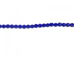 6mm Blue Faceted Glass Bead, 14" string 6mm Blue Faceted Glass Bead, 14" string