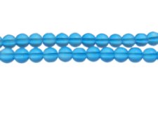 (image for) 8mm Turquoise Semi-Matte Glass Bead, approx. 32 beads