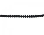6 x 4mm Black Faceted Disc Glass Bead, 2 x 12" string 6 x 4mm Black Faceted Disc Glass Bead, 2 x 12" string