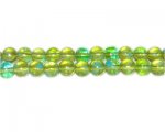 8mm Green Blossom Spray Glass Bead, approx. 52 beads