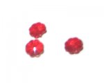 12mm Red Faceted Flower Glass Bead, 6 beads 12mm Red Faceted Flower Glass Bead, 6 beads