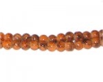 6mm Fire Agate-Style Glass Bead, approx. 70 beads