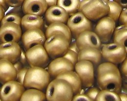 (image for) 6/0 Gold Metallic Glass Seed Bead, 1oz. Bag
